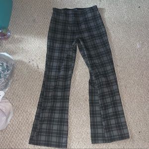 Plaid flare pants